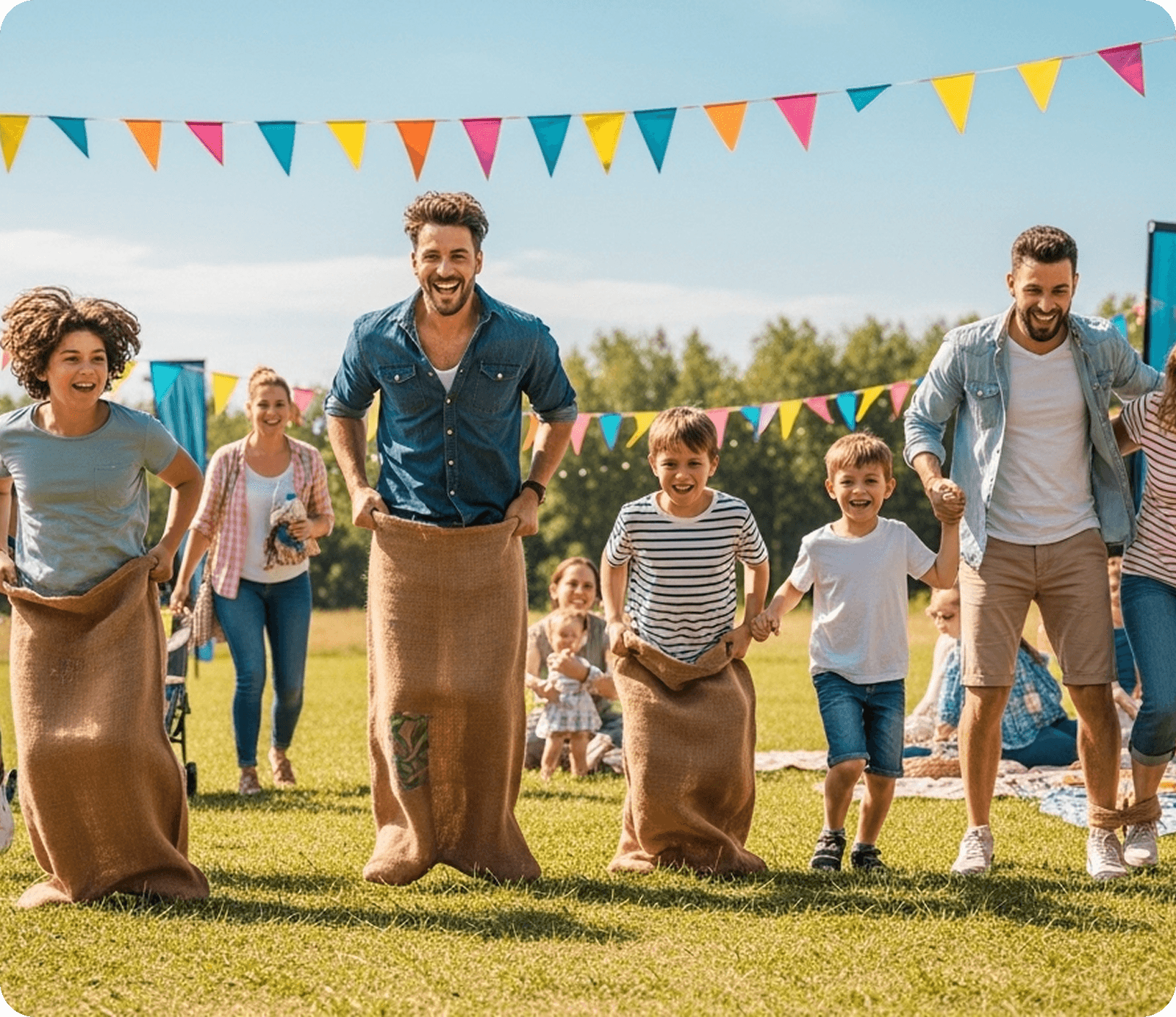 Sack Races and 3-Legged Relay