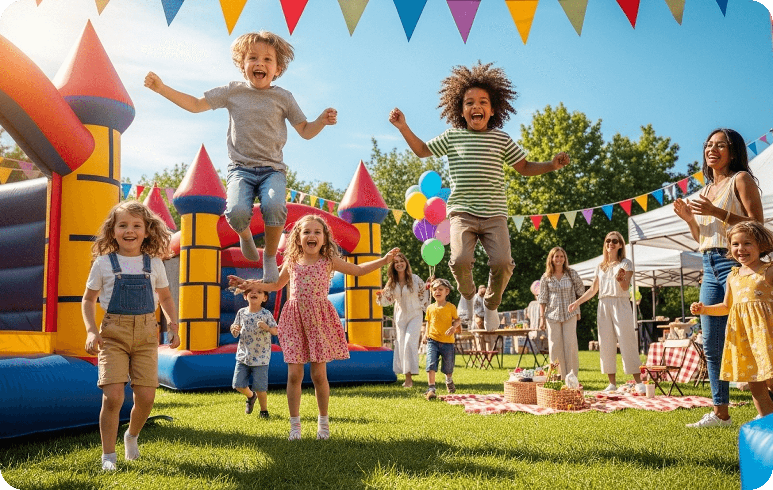 Kids playing together at Loveville